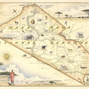 Masai Mara, East Africa Map